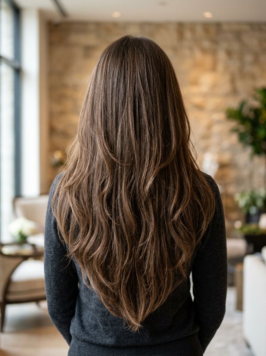 Soft Layered V Cut - V Haarschnitt lange Haare